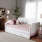 Baxton Studio Mariana White Finished Wood Twin Size Daybed with Trundle 158-9640-9654 - alternate 7